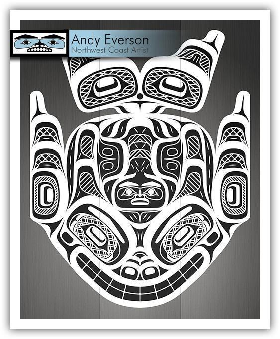 Native fine art print called Whale House by indigenous artist Andy Everson