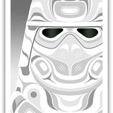 Native fine art print called Winter Warrior by indigenous artist Andy Everson
