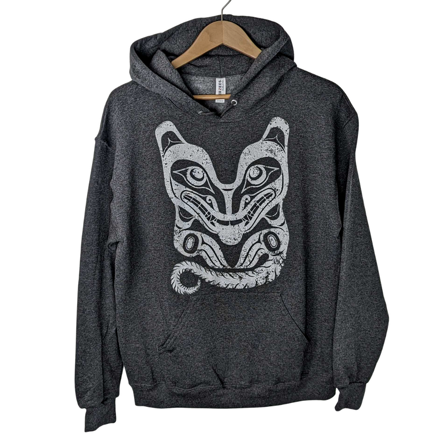 Unisex hoodie called wolf by indigenous artist