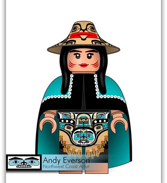 Native fine art print called Woman of Ice by indigenous artist Andy Everson