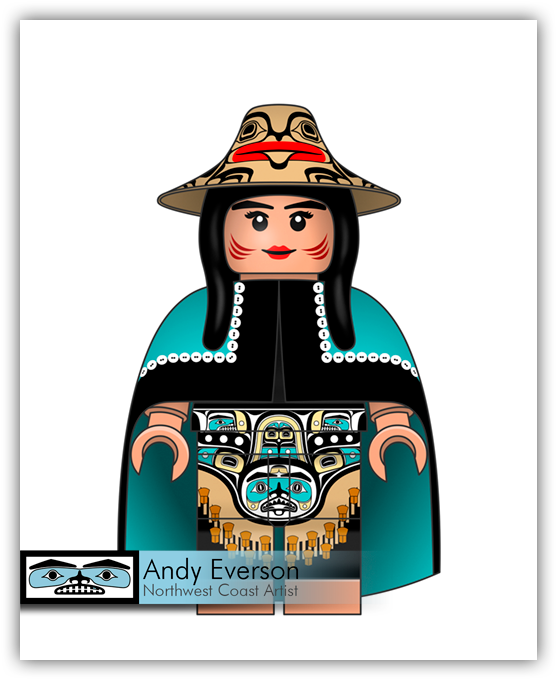 Native fine art print called Woman of Ice by indigenous artist Andy Everson