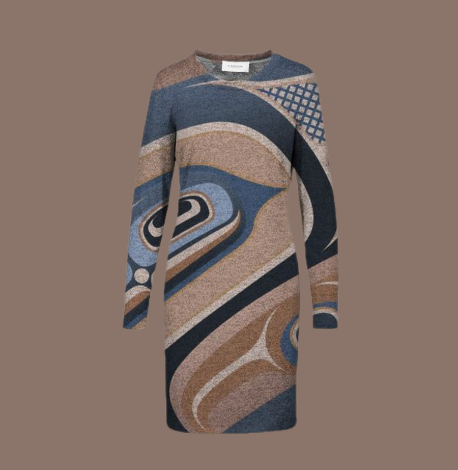 Womens top from the Coastal Cascades Collection created by indigenous artist