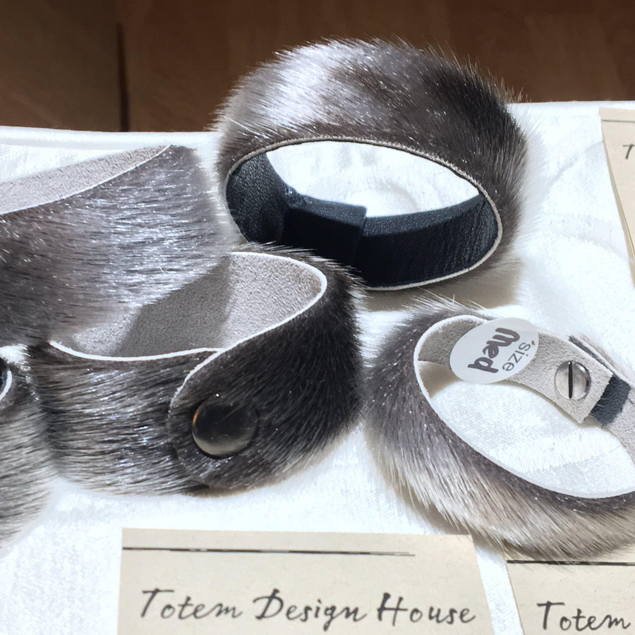 Close up of seal fur cuffs by indigenous artist 10