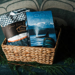 Family Night gift basket: Premium Fleece Blanket, Connection puzzle by Andy Everson and MediciTeas tin