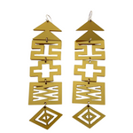 Close up of blingit customizable earrings by indigenous artist acrylic