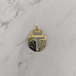 Close up of Protector pendant by indigenous artist sterling silver or brass 4