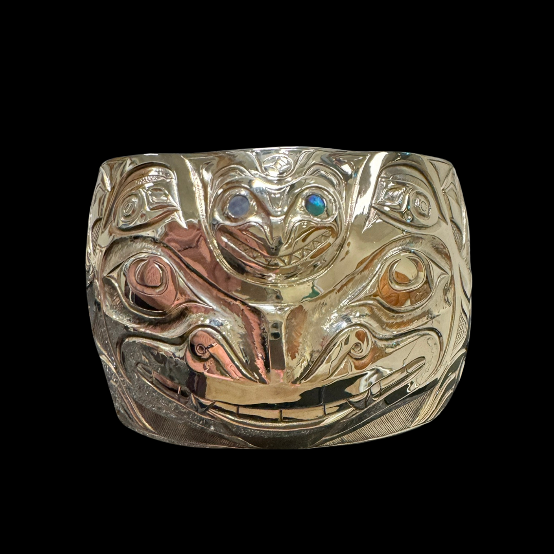 Close up up of WaasGo bracelet by indigenous artist